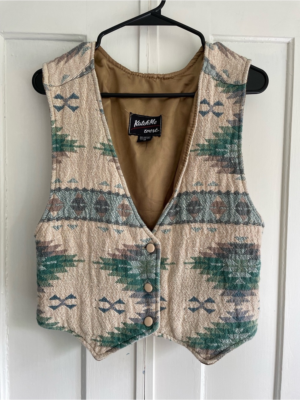 Vintage Women's Western Cowboy Aztec Chimayo Vest Size Small / Medium